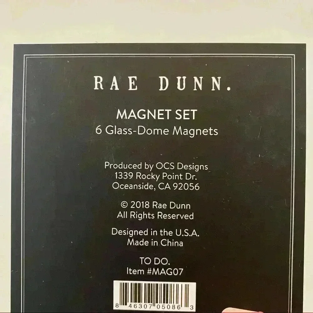 Rae Dunn magnet set & “Contain” Dish